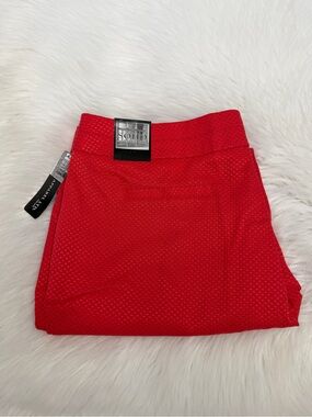 SOHO Apparel Red Textured Pull-On Pants Sz 16